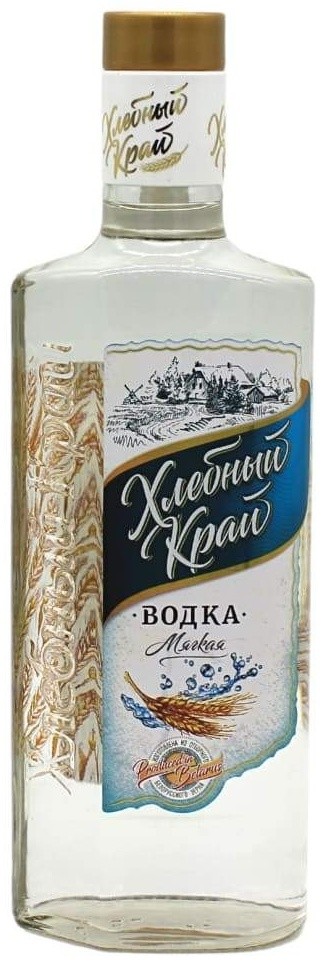 ВОДКА ХЛЕБНЫЙ КРАЙ МЯГКАЯ 40% 0,5 Л СТ/БУТ.