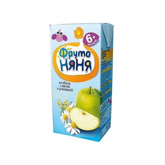  Напиток Фрутоняня из яблок с липой и ромашкой, с 6 месяцев,  0,2 л