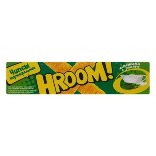 HROOM Картофельные чипсы пластинки сметана с зеленью 40 г.
