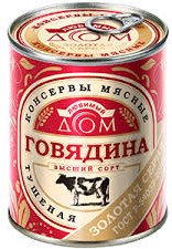 Говядина тушеная ОВА любимый дом ГОСТ высший сорт 338 г