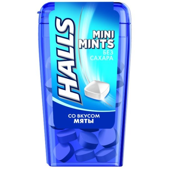 HALLS| конфеты без сахара "MINI MINTS МЯТА"