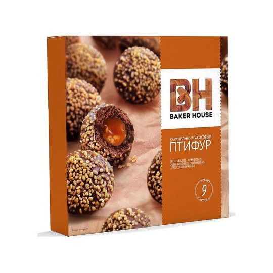 Мини-пирожные Baker House Карамельно-арахисовый птифур 215г