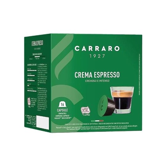  Кофе в капсулах Carraro Crema Espresso, для Dolce Gusto, 16 шт