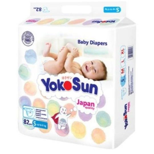 Подгузники YOKOSUN размер S (до 6 кг) 82 шт