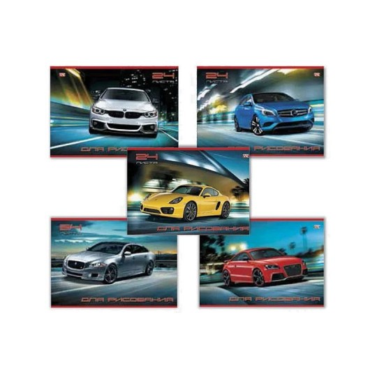 АЛЬБОМ Д/РИС А4 24Л НА СКРЕПКЕ МОТОШОУ 5В МИКС 4055 2691989