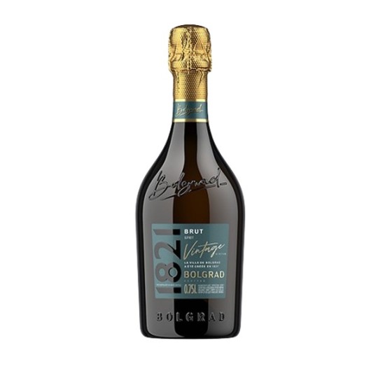 Вино игристое Bolgrad Vintage Brut 1821 белое сухое 12,5% 0,75 л