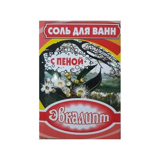Соль для ванн "Эвкалипт" с пеной, 400 гр, картонная пачка