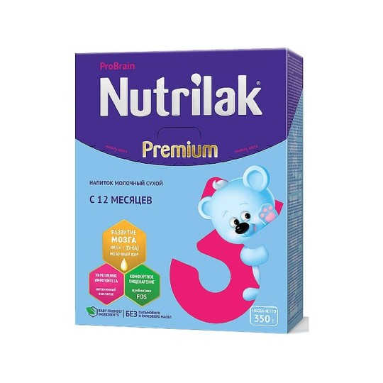 Nutrilak Смесь детская молочная Нутрилак Премиум 3, с 12 мес., без пальмового масла, 300 г