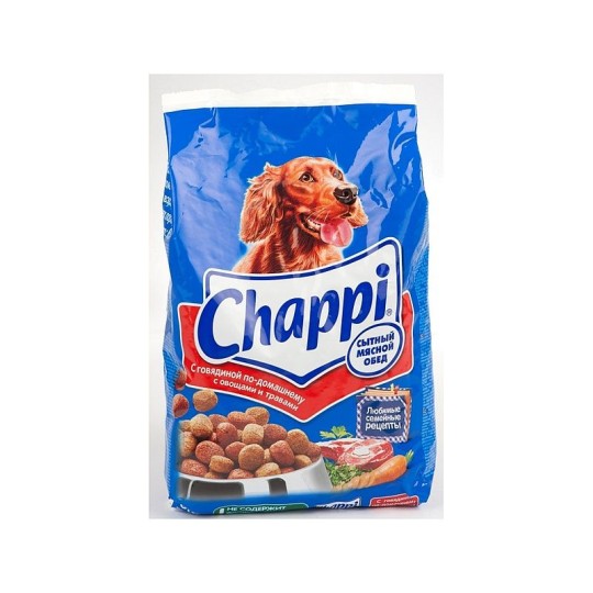 Корм для собак сухой Chappi Сытный мясной обед С говядиной 600Г