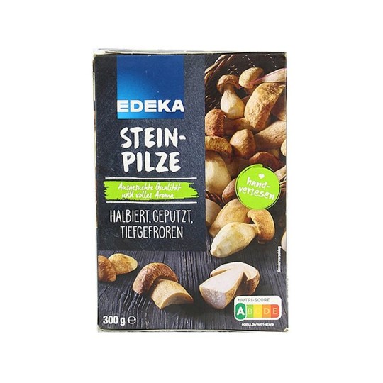 E. БЕЛЫЕ ГРИБЫ, РАЗДЕЛЕННЫЕ ПОЛОВИНКАМИ 300 Г