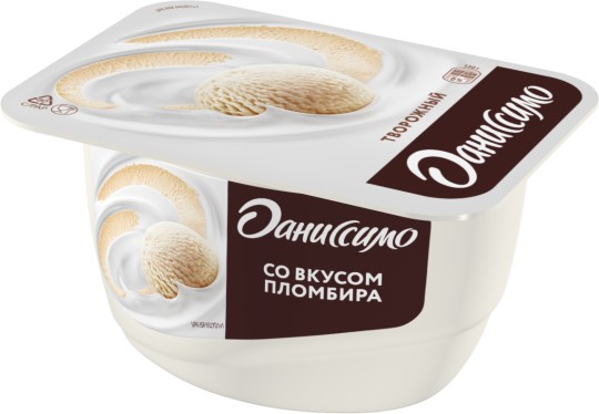 ДАНИССИМО| Творожок  со вкусом пломбира 5,4% 130г