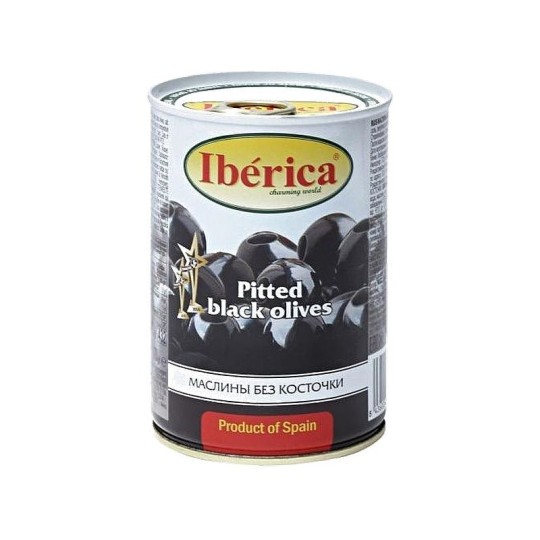 Маслины IBERICA черные без косточки 212 мл