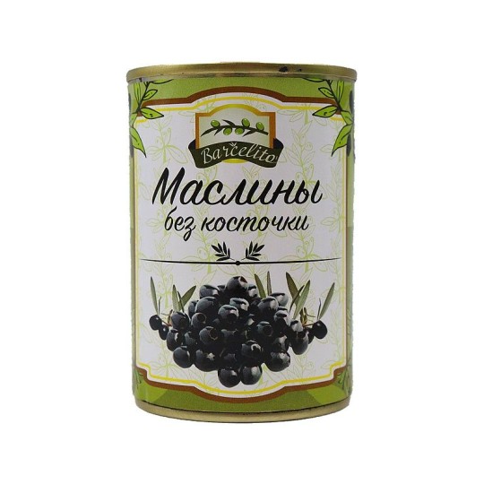МАСЛИНЫ ЧЕРНЫЕ BARCELITO БЕЗ КОСТОЧКИ 240/260 300МЛ