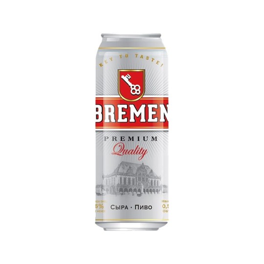 Пиво Bremen светлое банка 0,45 л