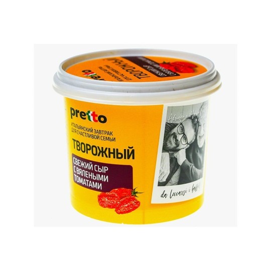 СЫР PRETTO ТВОРОЖНЫЙ С ТОМАТАМИ 65% 140 ГР