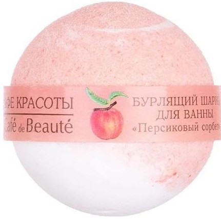 Бурлящий шар для ванны Кафе красоты персиковый сорбет 120 г