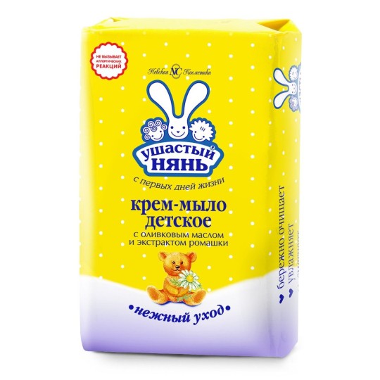 Крем-мыло детское Ушастый нянь с оливковым маслом и ромашкой 90 г
