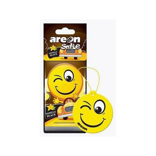 АРОМАТИЗАТОР НА ЗЕРКАЛО AREON СМАЙЛИК VANILLA BLACK 704-SMR-322 6942861