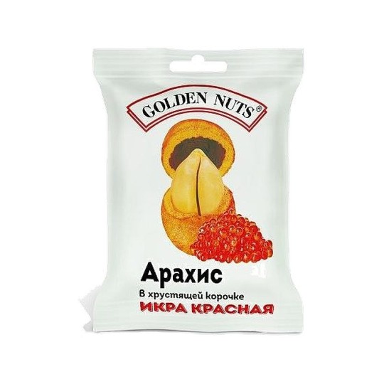 Golden Nuts Арахис в хрустящей корочке, икра, 50 гр.