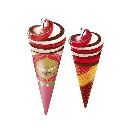 МОРОЖЕНОЕ BAHROMA СОРБ СЛИВКИ МАЛИНА 100ГР