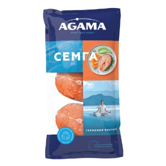Стейк семги "AGAMA" свежемороженый,  400гр