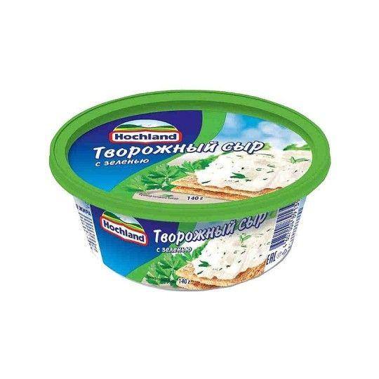 Сыр Hochland творожный с зеленью 60% 140г
