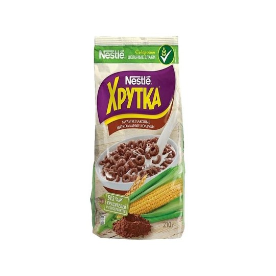 Завтрак готовый Хрутка шоколадные колечки 210 г