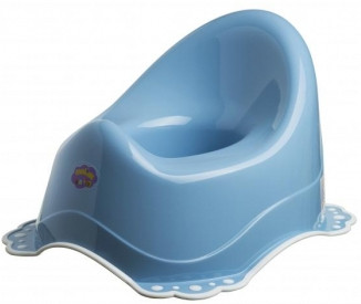 Горшок Maltex классик с нескользящими резинками голубой