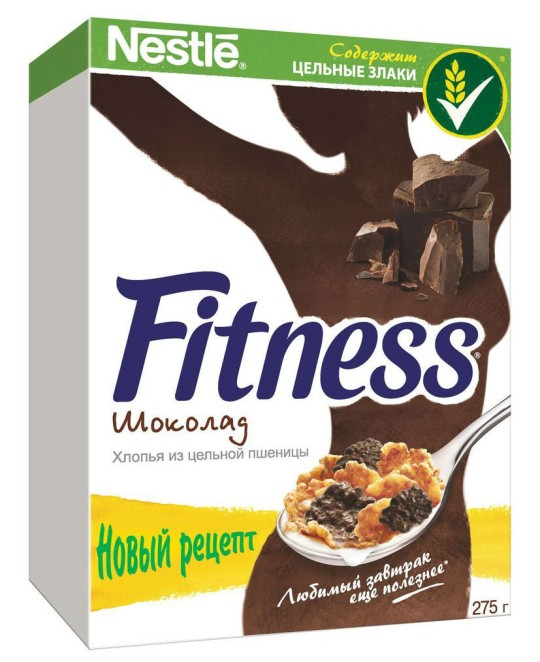 Готовый завтрак NESTLE FITNESS темный шоколад, 275г
