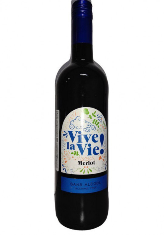 Вино сладкое красное безалкогольное VIVE LA VIE MERLOT 0.75