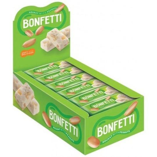 Батончик Bonfetti Нуга и арахис 25г