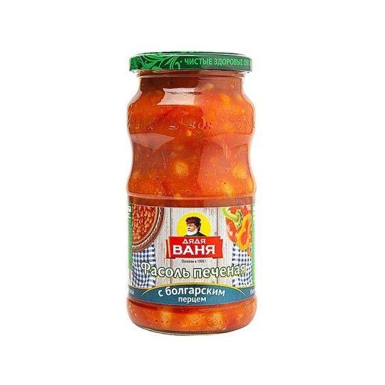 Фасоль Дядя Ваня  печёная с болгарским перцем  480 гр.