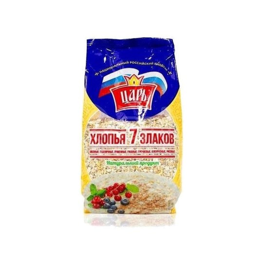 "Царь" Хлопья из 7 злаков  пак, 0,4кг