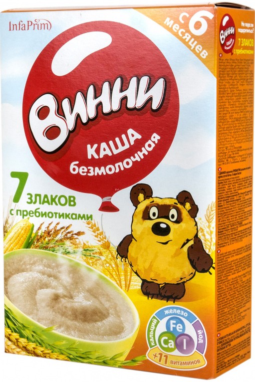 Каша Винни 7 злаков безмолочная с пребиотиками 200 г