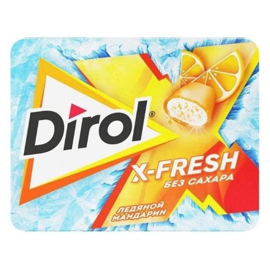 DIROL| X-FRESH жевательная резинка без сахара "ЛЕДЯНОЙ МАНДАРИН"