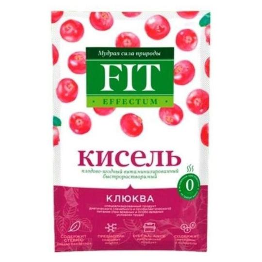 Кисель на стевии без сахара FitParad со вкусом rлюквы.