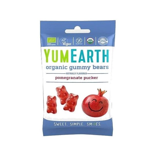 Конфеты жевательные YumEarth мишки гранат 50 г