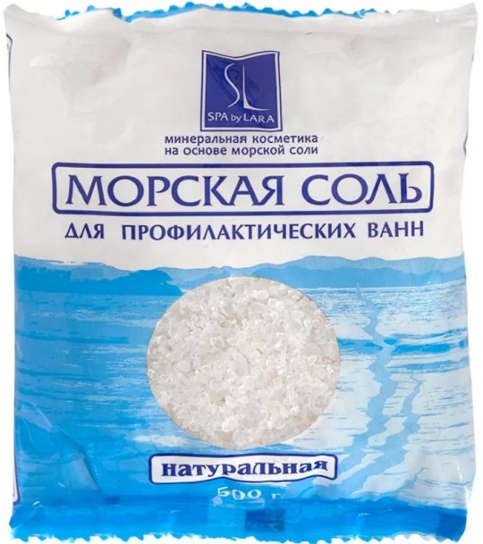 Соль для ванн Spa By Lara Морская Натуральная 500 г