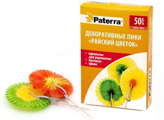 Пики декоративные Paterra райский цветок 50 шт