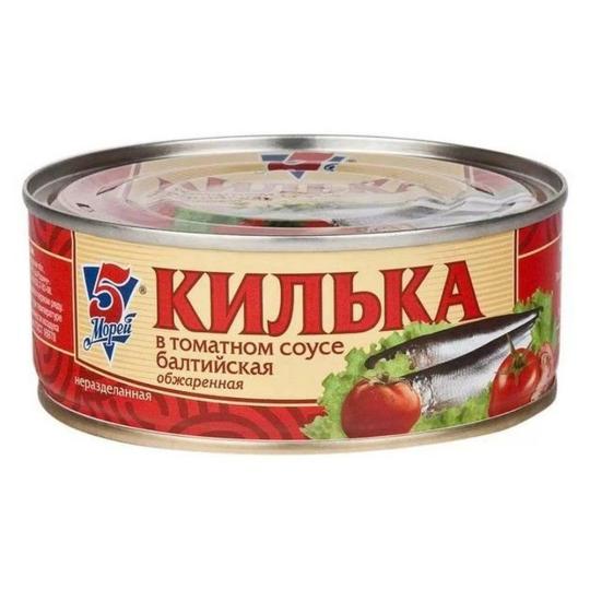 КИЛЬКА 5 МОРЕЙ КАСПИЙСКАЯ ОБЖАРЕННАЯ В Т/С 5М №3 240ГР