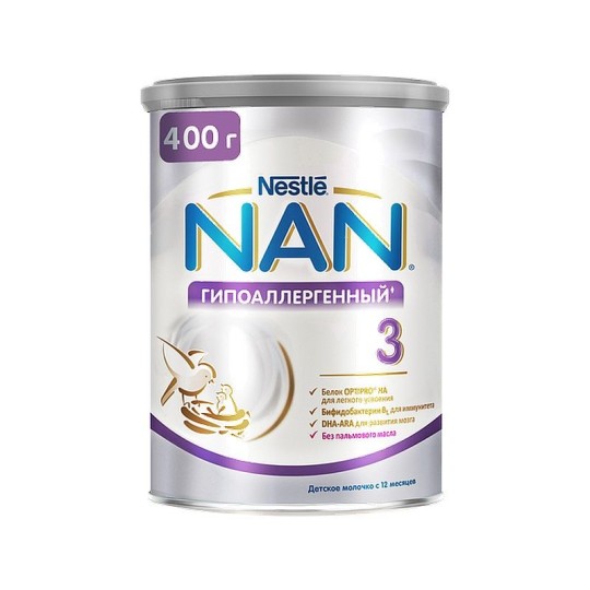 Детское молочко NESTLE NAN гипоаллергенное с 12 месяцев, 400г