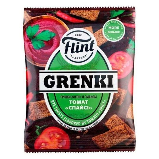 Гренки Flint ржаные вкус томат спайси 110 г