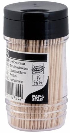 P. 260ШТ.ЗУБОЧИСТКИ КОРОБ.С КРЫШК.ЧЕРН/КРАС