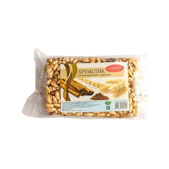 Батончик "Хрумстик" Многозерновой с корицей на фруктозе, 40 гр 