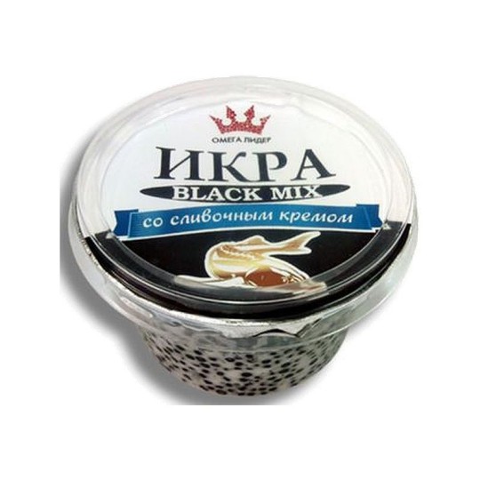 BLACK MIX Икра Альгиновая со сливочным кремом черная 180гр