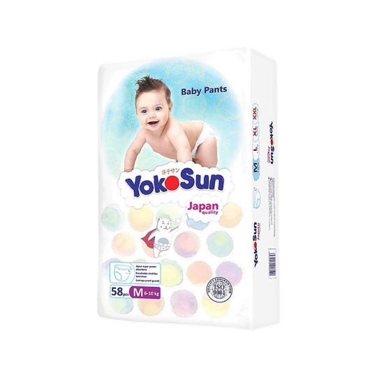 Подгузники-трусики детские YOKOSUN размер M (6-10 кг) 58 шт