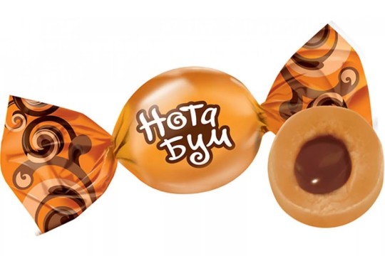 Жевательная ириска Нота Бум с ореховой начинкой