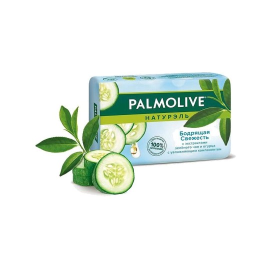 Palmolive Натурэль Бодрящая Свежесть туалетное мыло с экстрактами зеленого чая и огурца, 150 г