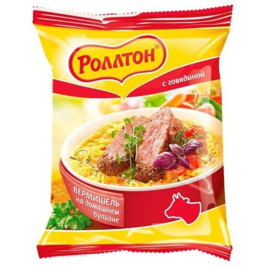 Вермишель Роллтон вкус говядины 60 г