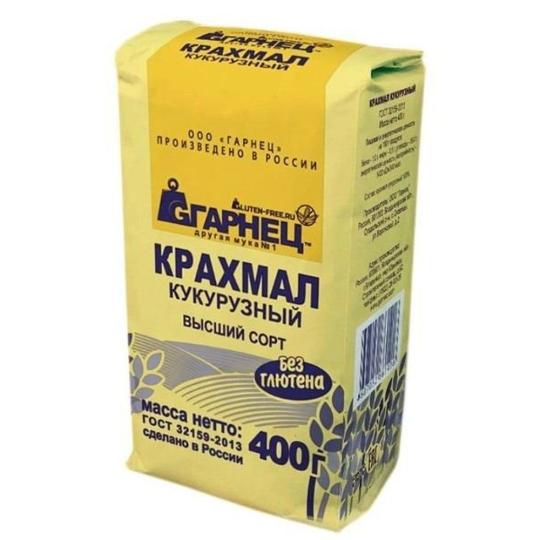 400Г Крахмал кукурузный ГАРНЕЦ без глютена